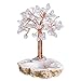 Rockcloud Rock Quartz Crystal Tree Natural Agate Quartz Base Bonsai Money Tree for Wealth and Luck, 4 inches - Image 2