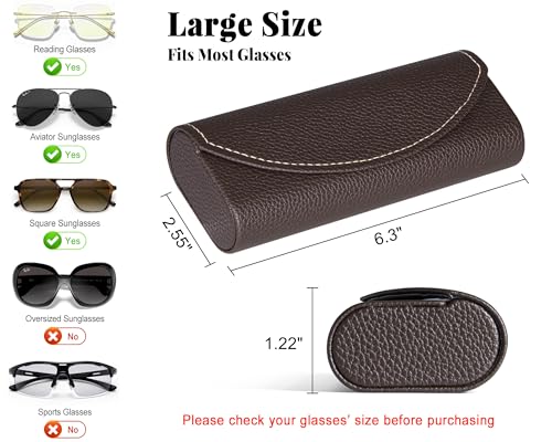 RayLove Ultimate Glasses Case Kit, Hard Shell Sunglasses and Eyeglass Case with Cleaning Cloth, Screwdriver, Ear Hooks - Image 2