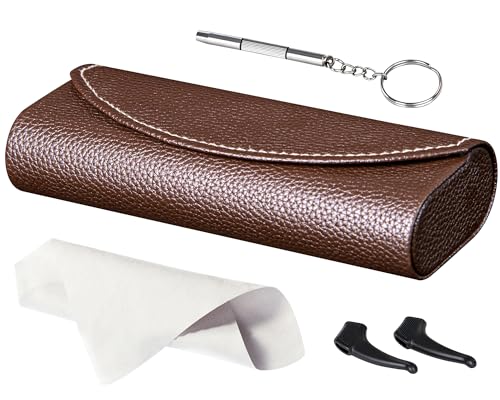 RayLove Ultimate Glasses Case Kit, Hard Shell Sunglasses and Eyeglass Case with Cleaning Cloth, Screwdriver, Ear Hooks - Image 1