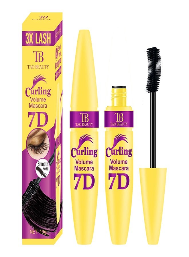 أ.د.م.د.م.د ماسكارا 7D Fiber Lashes المقاومة للماء لتكثيف الرموش، تطويل الرموش ومقاومة للماء، مقاومة للتلطخ، تركيبة تدوم طويلاً (أسود) - Image 1