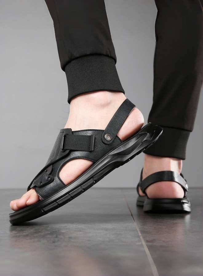 Men's Casual Outdoor Sandals featuring Open Toe Design with Secure Back Strap, Cushioned Supportive Sole for Extended Walking, Breathable Comfort Summer Beach Shoes  - Image 3