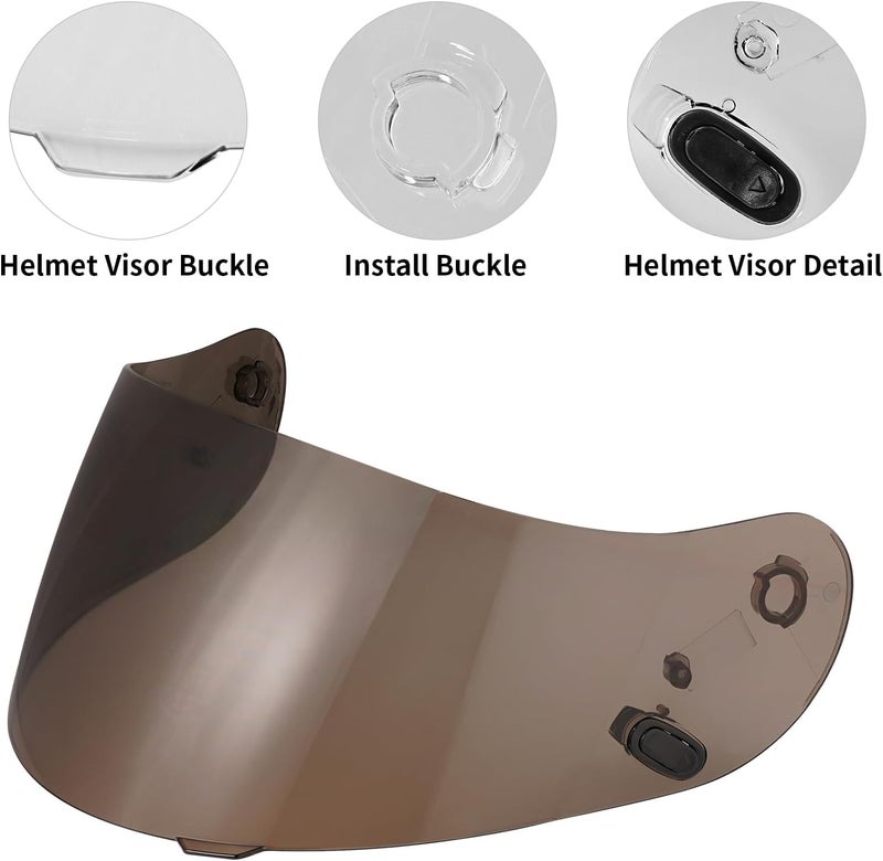 VCOROS Motorcycle Helmet Face Shield Visor Repalcement for HJC Helmet HJ-09 CL-15 CL-17 CL-16 CL-SP AC-12 FS-10 CS-R1 IS-16 CS-R2 Shield - Image 3