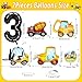 YiYou 7 Pcs Construction Balloons 40 Inch Number 3 Foil Balloons Excavator Truck Forklift Bulldozer Construction Birthday Balloons for Boys Construction Themed 3rd Birthday Truck Party Decorations Supplies - Image 4
