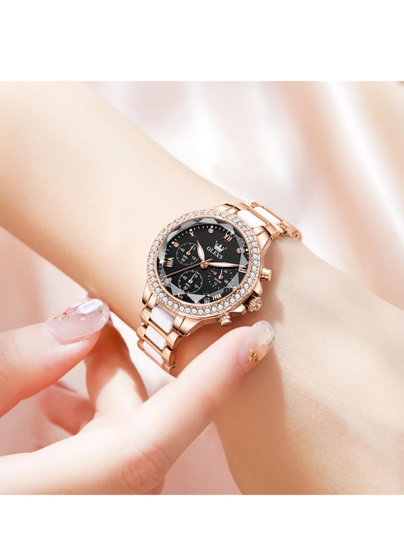 OLEVS Quartz Ceramic Ladies Watch 9999 - Image 2