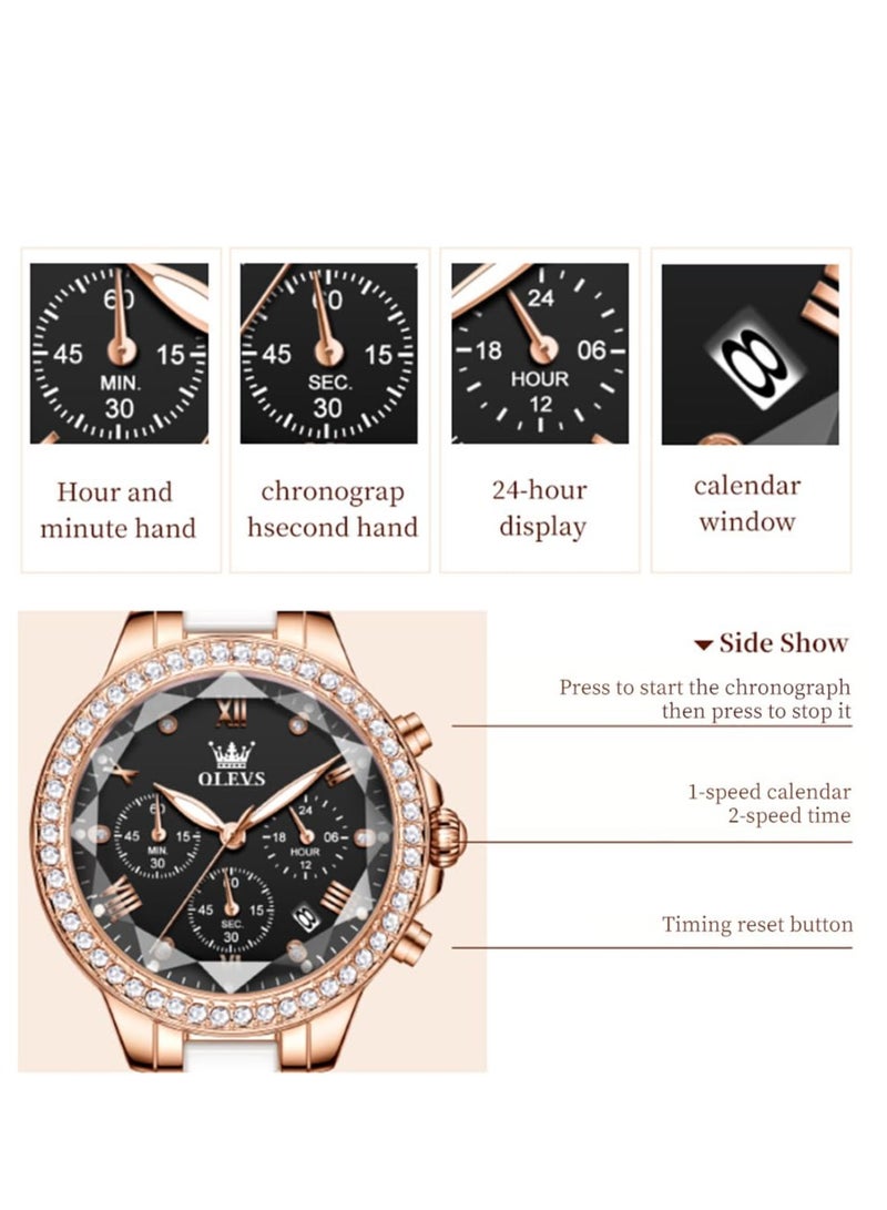 OLEVS Quartz Ceramic Ladies Watch 9999 - Image 4