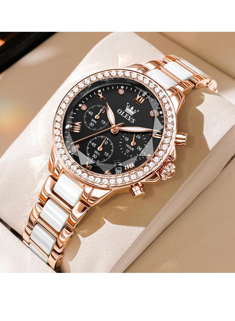 OLEVS Quartz Ceramic Ladies Watch 9999 - Image 5