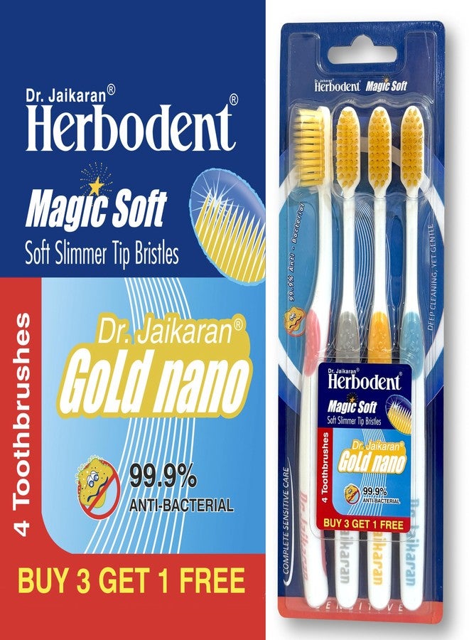 Herbodent® Magic Soft Toothbrush with Korean Gold Nano Bristles - Buy 3 Get 1 Free Combo Pack - Image 1