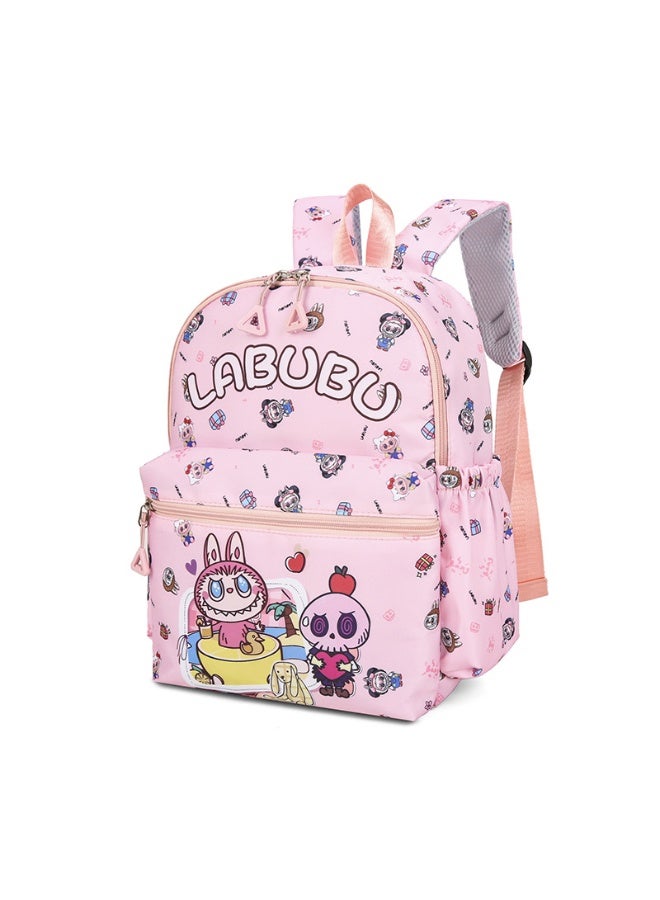 general Labubu cartoon backpack meal bag satchel pencil case four-piece children's backpack cute student school bag large-capacity boys and girls backpack - Image 2
