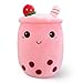 Ditucu Cute Boba Tea Plush Stuffed Bubble Tea Plushie Cartoon Soft Strawberry Pillow Home Hugging Gift for Kids Pink 196 inch - Image 4