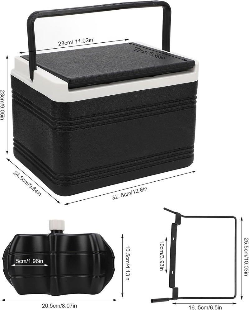 Diverse use resistant crafted quality Cart Ice Cooler 48H Long Lasting Cooling Insulation Portable 8L Capacity Cart Refrigerator with Mounting Bracket Kit Carefully selected solid material - Image 2