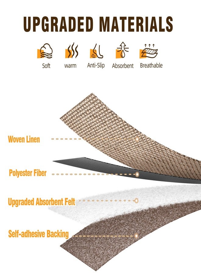 Deerly Linen Stair Treads Non Slip 15pcs Stair Runner for Wooden Steps Peel and Stick Stairs Carpet Treads Indoor Staircase Covers Mat with Self-Adhesive Backing 8"X30" Beige - Image 2
