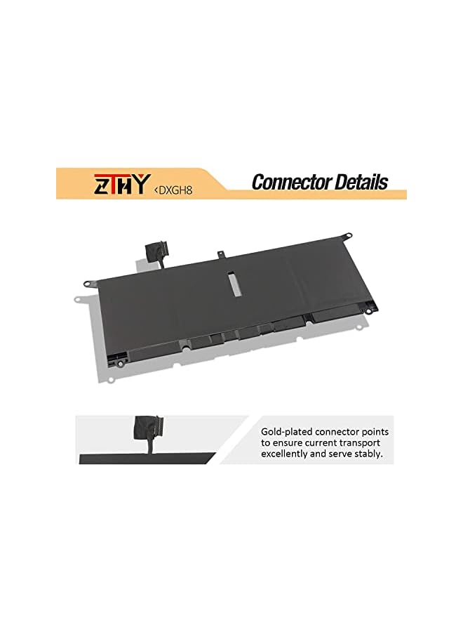 ZTHY 52Wh Dxgh8 Laptop Battery For Dell Xps 13 9370 9380 7390 2019 Inspiron 13 7000 7390 7391 2-In-1 5390 5391 14 7400 7490 Latitude 3301 Inspiron 5390 5391 7400 7490 Series Notebook G8Vcf P82 - Image 4