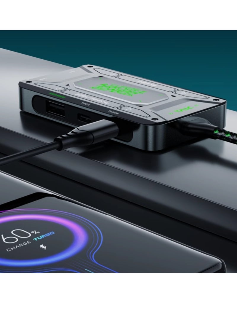 piva - PIVA DS7 PRO Type C 32-bit audio 7 ports support charging up to 100 watts with an additional cable to broadcast the device to the screen - Image 1