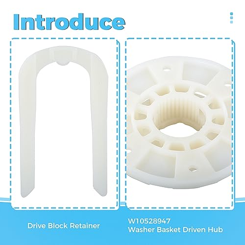 MOOTVGOO 2 Pack W10396887 & W10528947 Washing Machine Hub Kit, Replacement For Maytag Bravos Whirlpool Kenmore Washers Parts & Accessories - Image 3