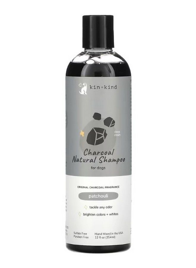 كين + كايند Charcoal Natural Shampoo for Dogs Patchouli 12 fl oz 354 ml - Image 1