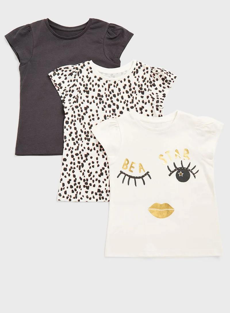 mothercare Kids 3 Pack Assorted T-Shirt