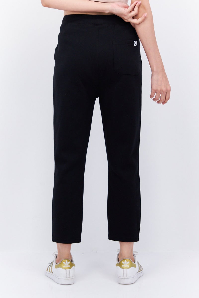 Aape By A Bathing Ape Women Regular Fit Brand Logo Sweatpants, Black - Image 4