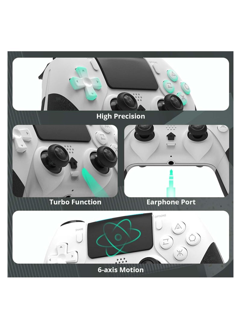 GUDOO Wireless Pro Controller Compatible with PS4 /PS4 Pro/PS4 Slim Console, Gaming Remote with Built-in 800mAh Rechargeable Battery, Precise Joystick, Audio, Turbo, Advanced ons Programming - Image 4