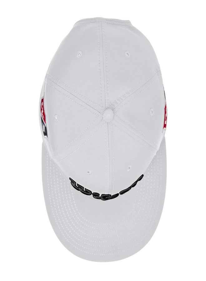 WILSON Men's Tour Flat Brim Hat - One Size, White/Black - Image 3
