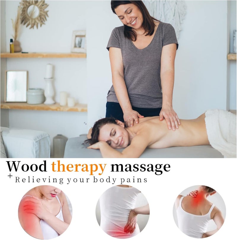 Ctwctr Wood Therapy Massage Tools Manual Massage Roller Stick for Body Sculpting Maderoterapia Kit Cellulite Massager for Muscle Pain Relief Fascia Cellulite - Image 5