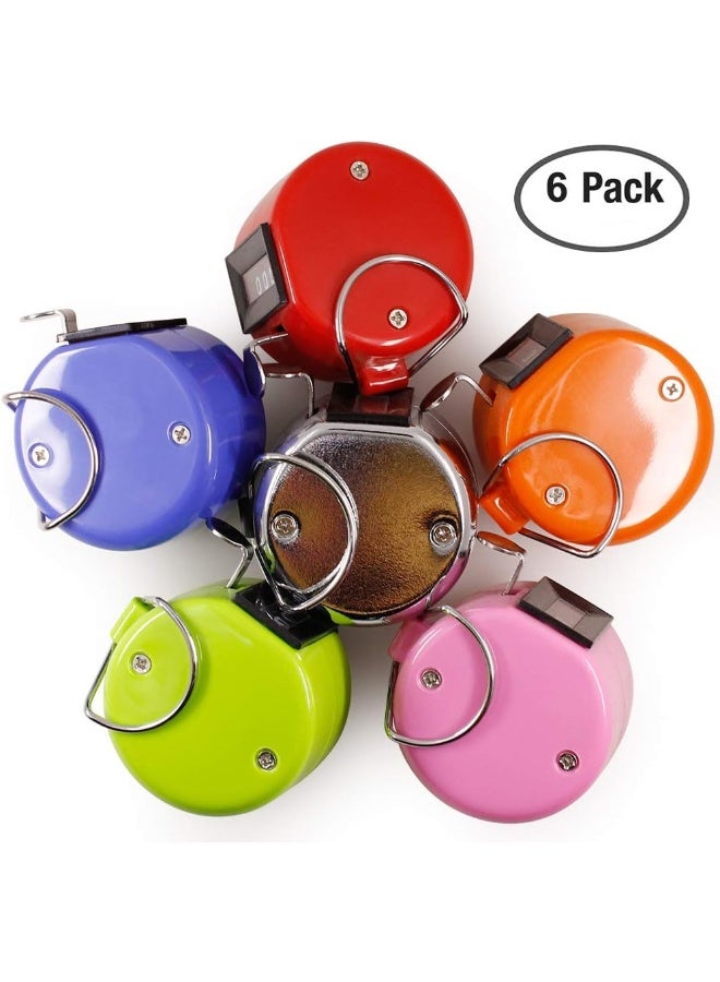 AFUNTA AFUNTA Pack of 6 Color Hand Held Tally Counter 4 Digit Mechanical Palm Clicker Counter  - Image 5
