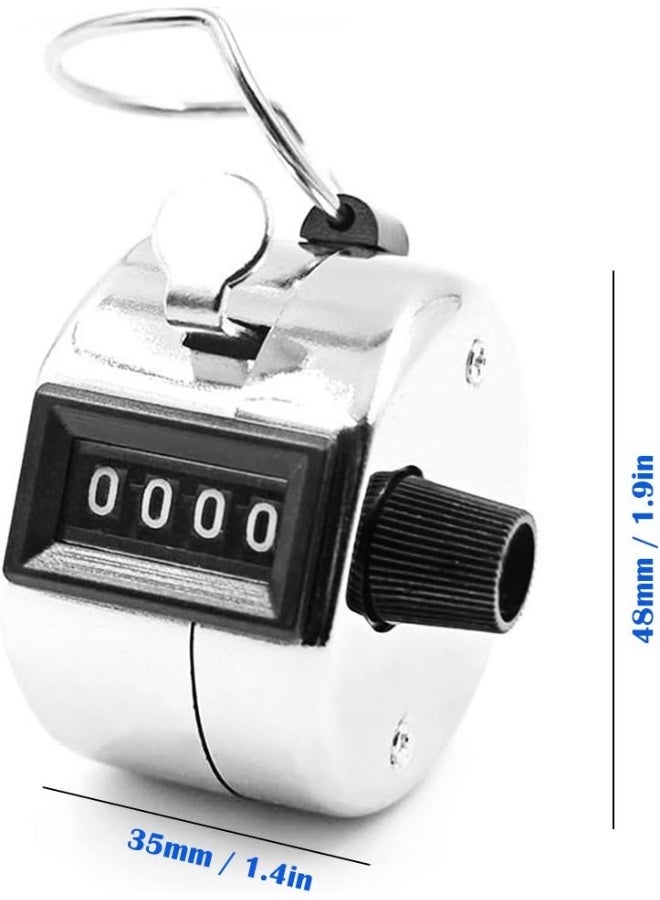 AFUNTA AFUNTA Pack of 6 Color Hand Held Tally Counter 4 Digit Mechanical Palm Clicker Counter  - Image 1