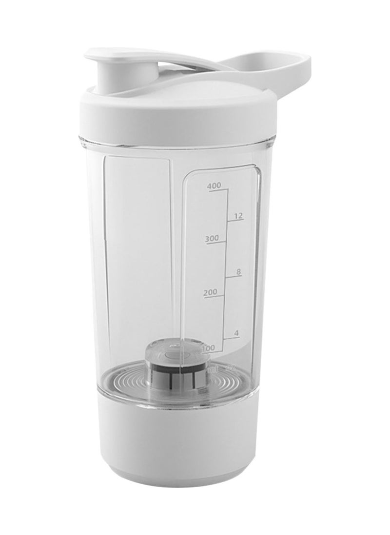 Excefore - Electric Protein Shaker Bottle, 400ML BPA-Free Workout Blender Bottle, USB Rechargeable Portable Gym Mixer for Shakes and Meal Replacements, Grey-White - Image 1