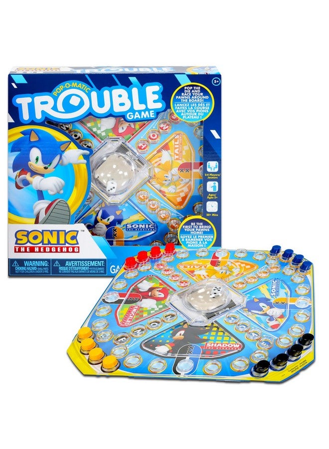 Sonic The Hedgehog لعبة لوحية سونيك القنفذ - حزمة مع لعبة سونيك للأطفال مع نرد منبثق بالإضافة إلى ملصقات، وأكثر | ألعاب سونيك القنفذ لحفلة عيد الميلاد - Image 2