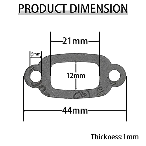 FLMLF Gasket for Exhaust Pipe Fit 23CC 26CC 29CC 30.5CC 32CC 35CC 36CC 1/5 RC Car Engine for 1/5 RC HPI Baja 5B 5T 5SC Redcat HSP FG Buggy (5Pcs) - Image 2