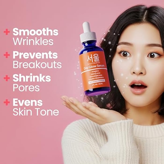 SeoulCeuticals Korean Skin Care 20% Vitamin C Hyaluronic Acid Serum + CE Ferulic Acid - Potent Anti Aging, Anti Wrinkle Korean Beauty 1oz - Image 2