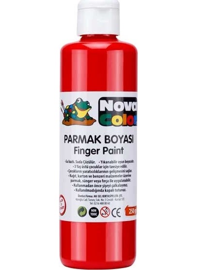 Nova Color - Finger Paint 250 Gr Red Nc-442 - Image 1