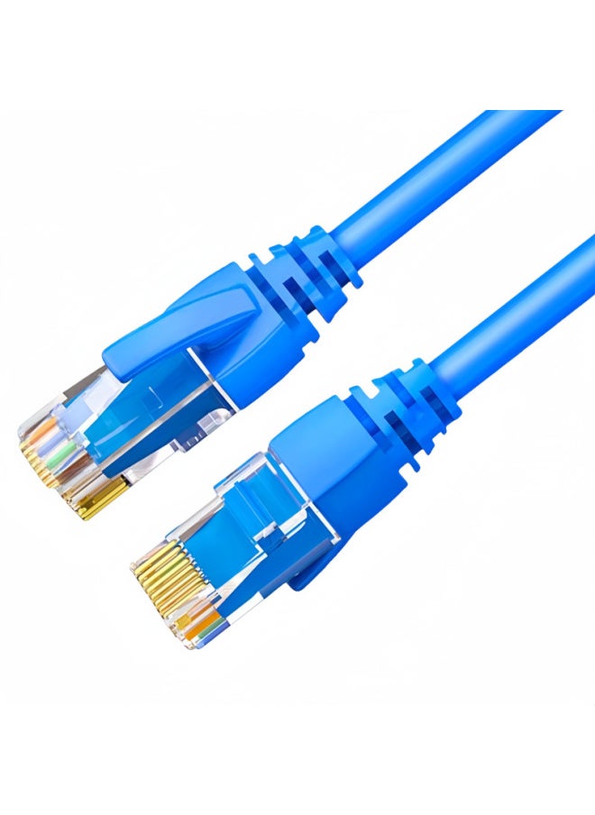 Generic Six Kinds Of Gigabit Network Cable Cat6e Waterproof With Crystal Head Home Network Cable Finished Jumper 0.5-50 Meters-Color:Sky Blue-Line Length:40m  - Image 1