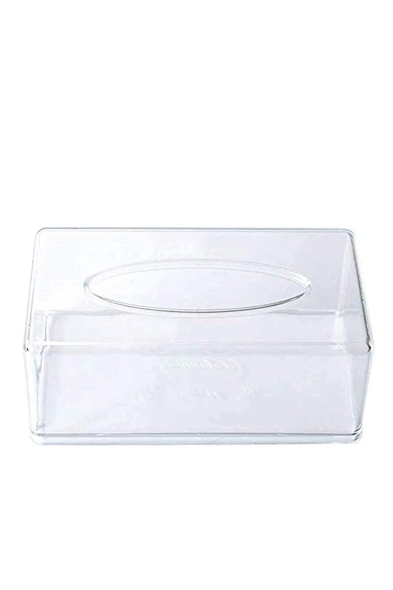 HOME ZONE Acrylic Facial Tissue Box - Decorative Rectangular Napkin Holder, Clear Box Cover Dispenser for Kitchen and Office Room - Image 3