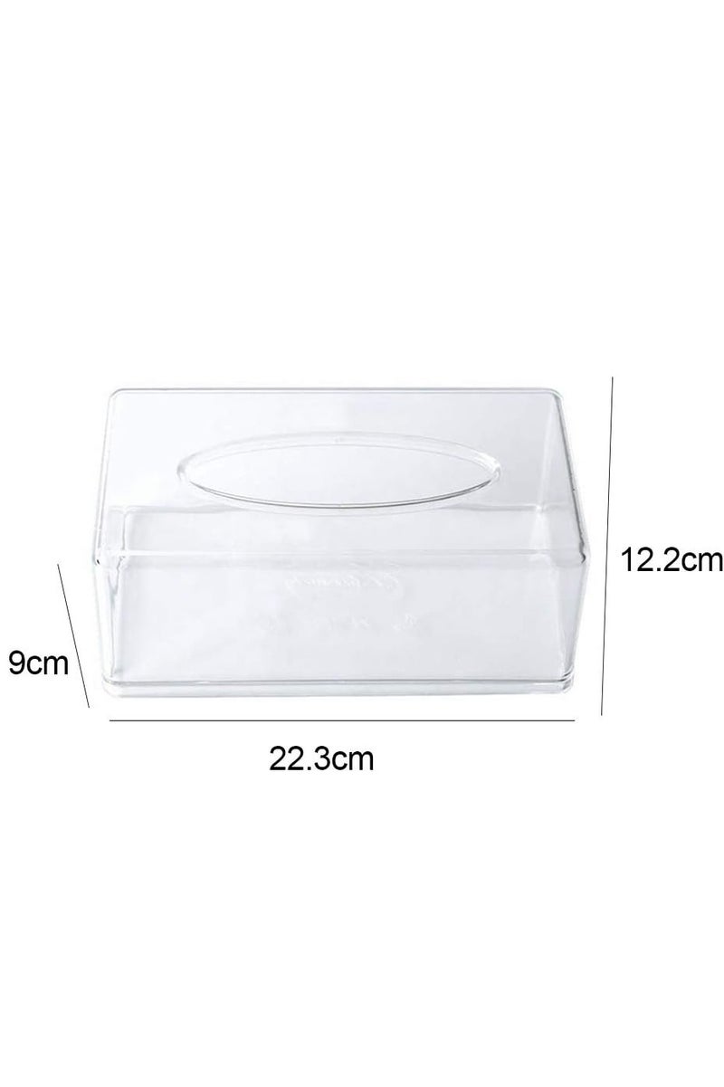 HOME ZONE Acrylic Facial Tissue Box - Decorative Rectangular Napkin Holder, Clear Box Cover Dispenser for Kitchen and Office Room - Image 4
