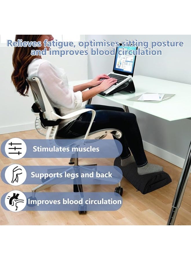 وسادة مسند القدمين تحت المكتب – مريحة وغير قابلة للانزلاق للاستخدام في المنزل، المكتب أو السفر - Image 4
