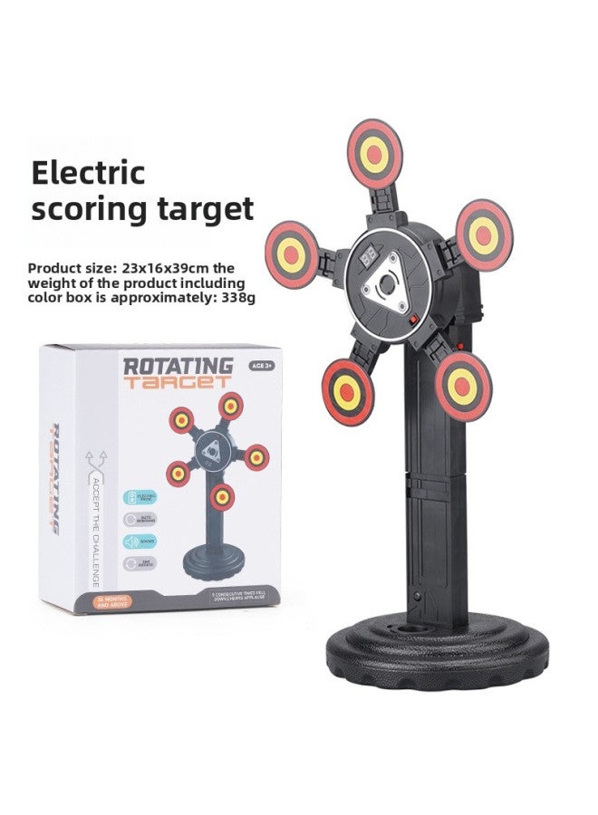 الهدف الدوار الرقمي يمكن أن يسجل تلقائيًا ويعيد ضبط تدريبات الأطفال على إطلاق النار على الهدف الكهربائي لعبة مسدس رصاصة ناعمة - اللون: Mh3585a هدف بدورة واحدة - Image 1