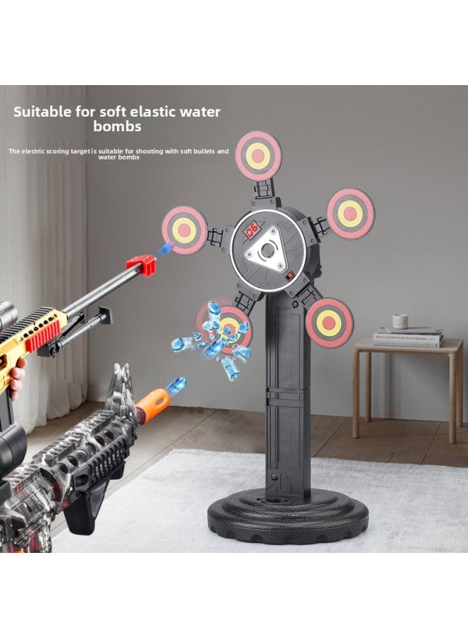 الهدف الدوار الرقمي يمكن أن يسجل تلقائيًا ويعيد ضبط تدريبات الأطفال على إطلاق النار على الهدف الكهربائي لعبة مسدس رصاصة ناعمة - اللون: Mh3585a هدف بدورة واحدة - Image 4