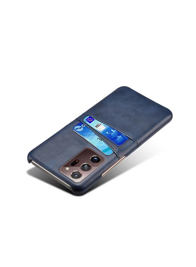 اس-توب جراب لهاتف Samsung Galaxy Note20 Ultra مصنوع من جلد العجل + غطاء خلفي من جلد البولي يوريثان مقاوم للصدمات مع فتحات بطاقات مزدوجة - Image 4