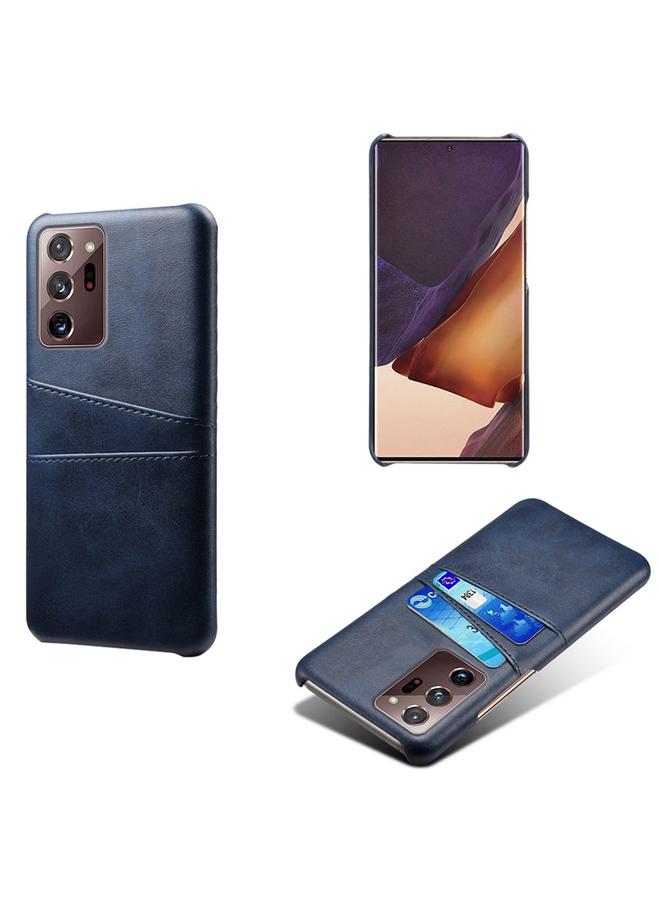 اس-توب جراب لهاتف Samsung Galaxy Note20 Ultra مصنوع من جلد العجل + غطاء خلفي من جلد البولي يوريثان مقاوم للصدمات مع فتحات بطاقات مزدوجة - Image 1