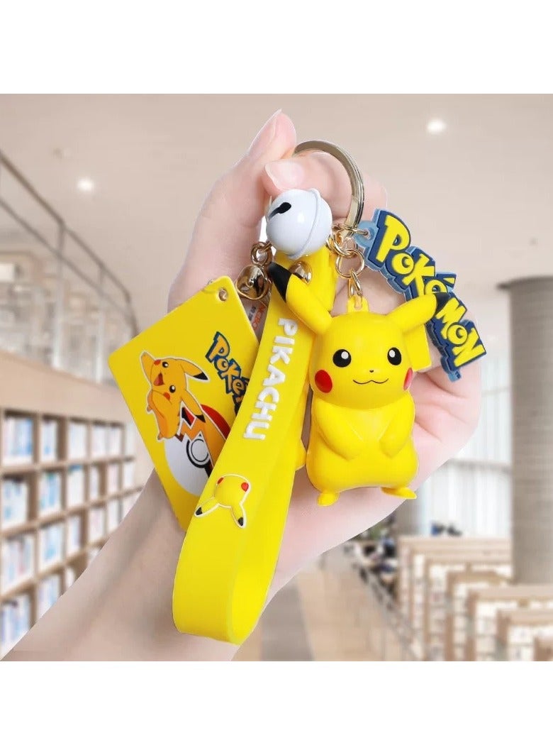1-Piece Pokemon Pikachu Keychain Anime Key Ring Pendant - Image 1