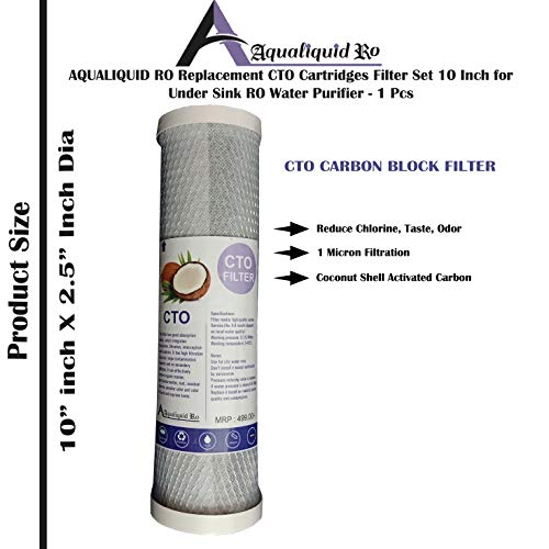AQUALIQUID RO Replacement CTO & GAC Cartridges Filter Set 10 Inch for Under Sink RO Water Purifier || Removes Chlorine Bad Taste & Odor - 2 Pcs - Image 3