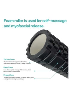 Zimtal EVA Foam Roller for Deep Tissue Muscle Massage High Density Foam Roller Patented Trigger Point Exercise Musc  - Image 2