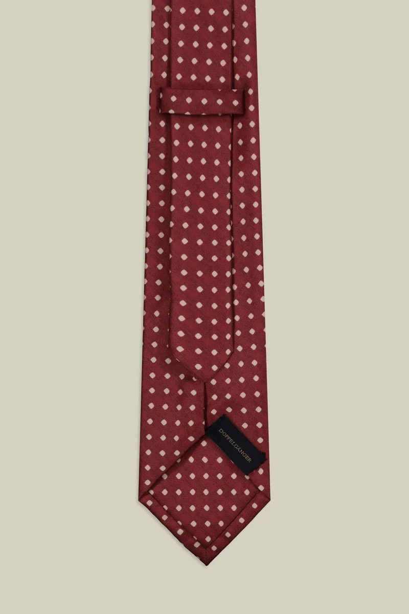 Doppelganger Red Men's micro polka dot tie - Red for Men | Best Price UAE