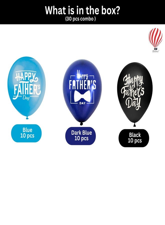 HK balloons ® Rubber 30Pcs Happy Fathers Day Decoration Item Perfect Best Dad Celebration Party Supplies & Decor Dad'S Special Day Gift Décor For Father'S Day Celebration, Multicolor - Image 2