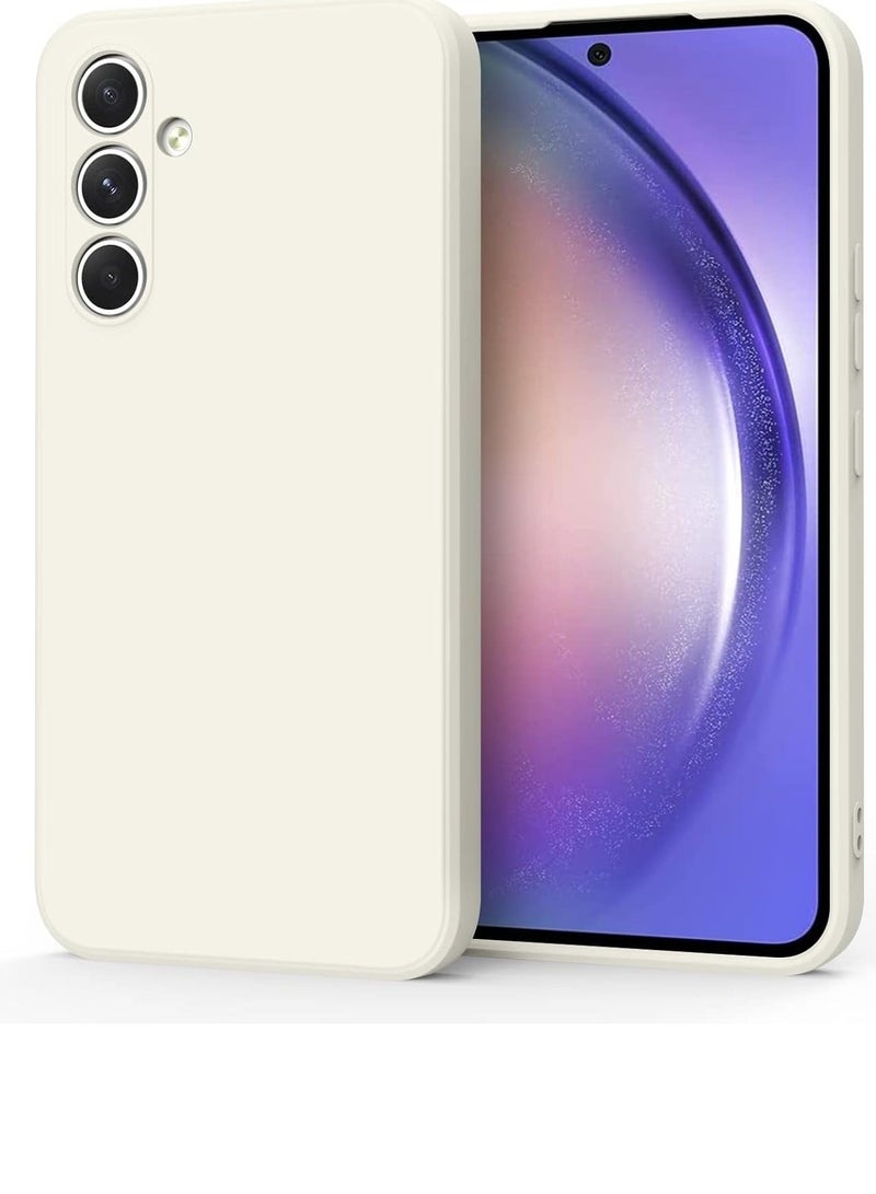 MUNTAQI Soft Silicone Cases for Samsung Galaxy A54 5G 6.4-Inch,[Military Grade Drop Protection] [Anti-Scratch Microfiber Lining] Shockproof Slim Cover for Samsung Galaxy A54 (Antique White) - Image 1