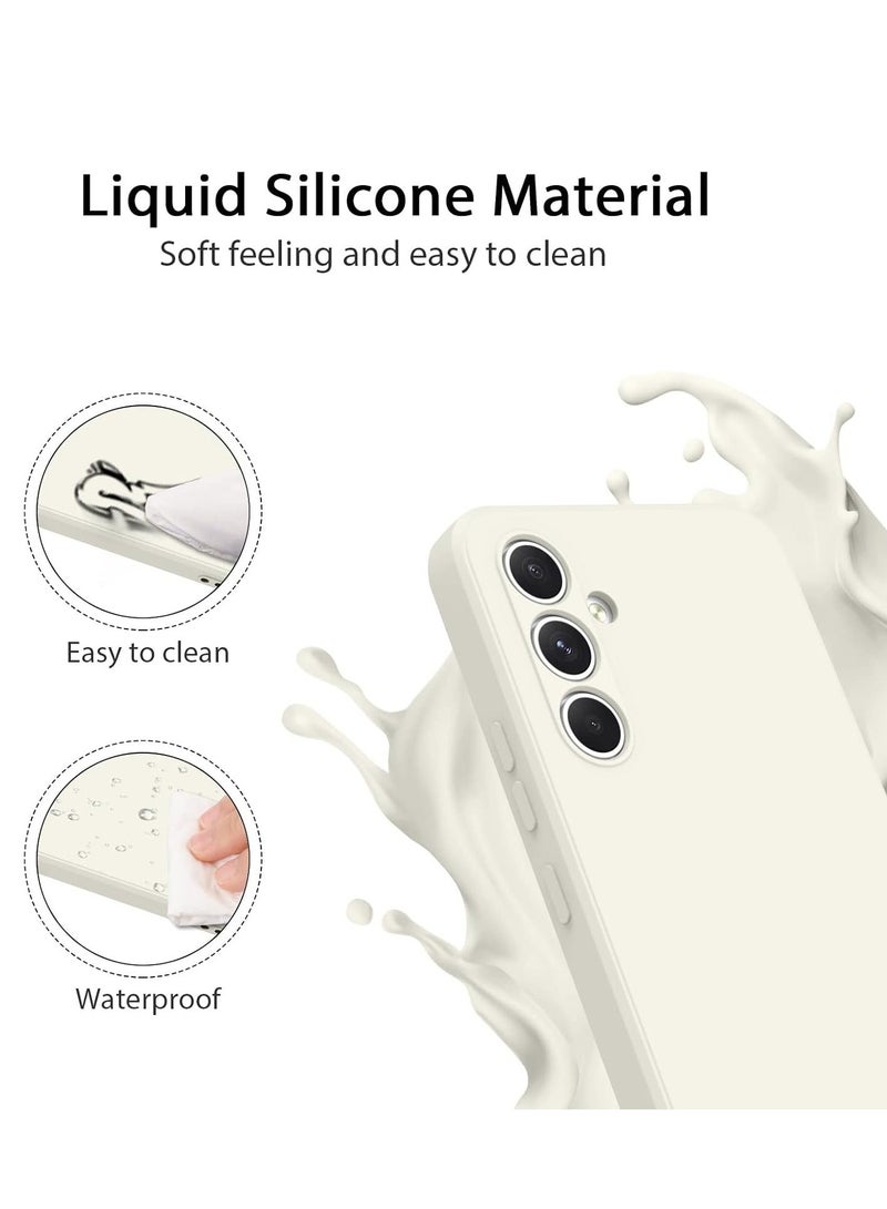 MUNTAQI Soft Silicone Cases for Samsung Galaxy A54 5G 6.4-Inch,[Military Grade Drop Protection] [Anti-Scratch Microfiber Lining] Shockproof Slim Cover for Samsung Galaxy A54 (Antique White) - Image 5