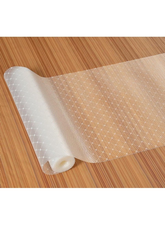 Yellow Weaves PVC Floral Kitchen Mat for Shelf/Shelf Liners Sheet for Kitchen Shelves Cabinet Drawer/Wardrobe/Fridge/Table (45cm X 3 Meters Roll, White Star) - Image 1