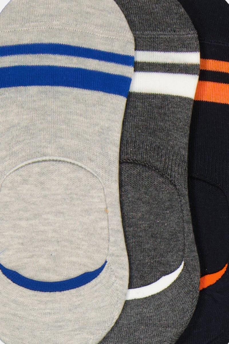 RBX Men 3 Pairs Heather Invisible Socks, Multicolor - Image 3