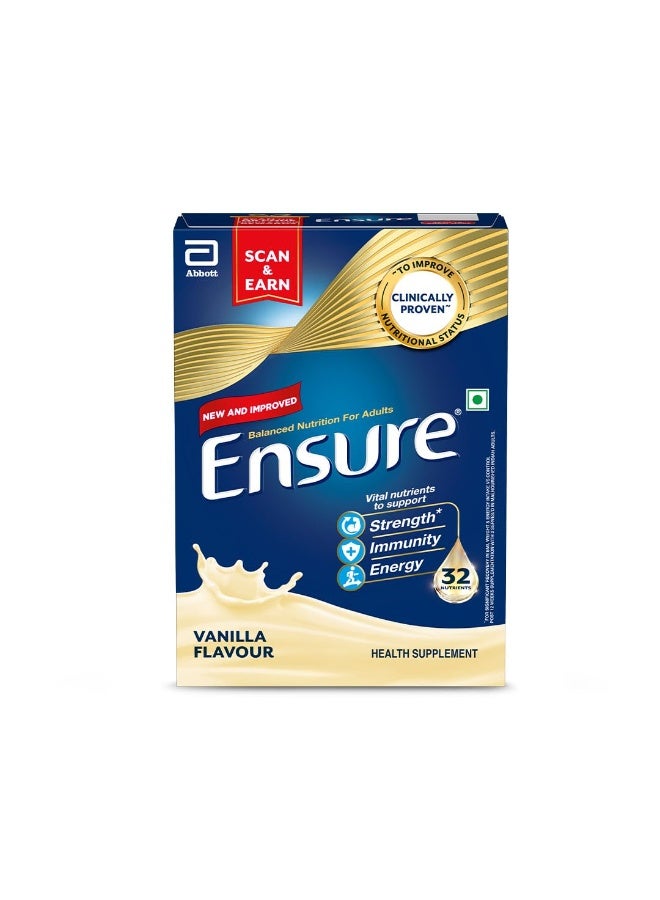 Ensure No 1 Nutritional Supplement Drink in the world 32 nutrients High Protein,Calcium,Vit D, Vanilla 400g/375g, Wt may vary - Image 1
