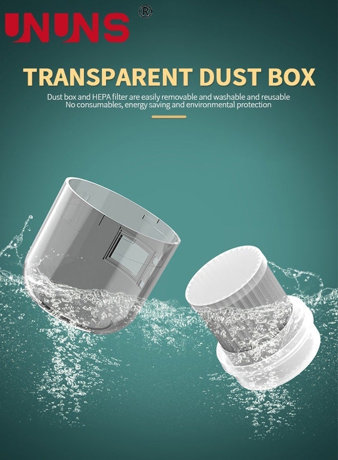 UNUNS مكنسة كهربائية للسرير، منظف عث الغبار 12KPa محمولة لتنظيف المراتب بتردد عالي مزدوج الأشعة فوق البنفسجية مناسبة للفراش، الأريكة، والأسطح القماشية الأخرى - Image 5